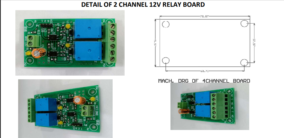 2 Channel Relay PCBA